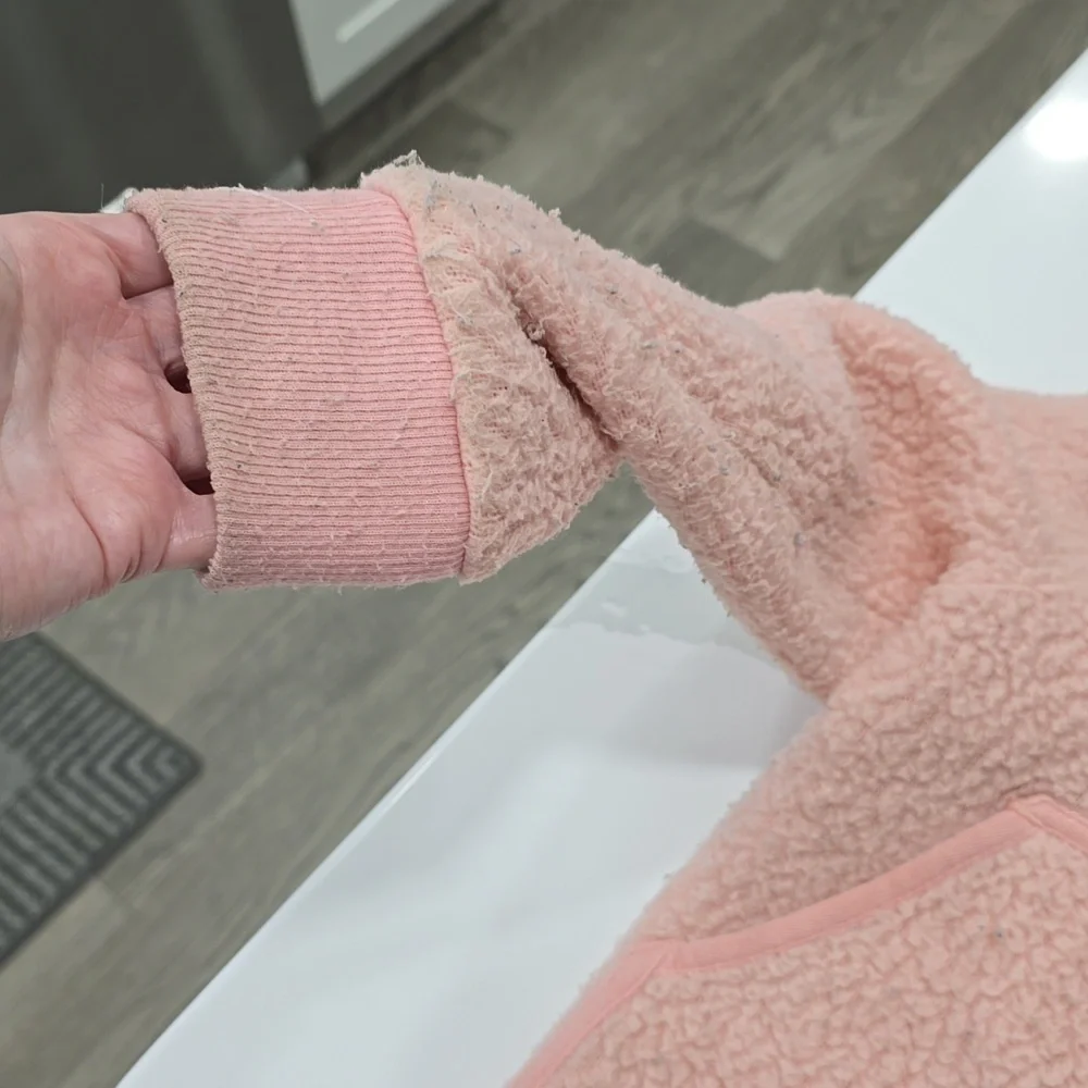 Patagonia Light Pink Retro Sherpa Hoodie Size 5T - Picture 5 of 9